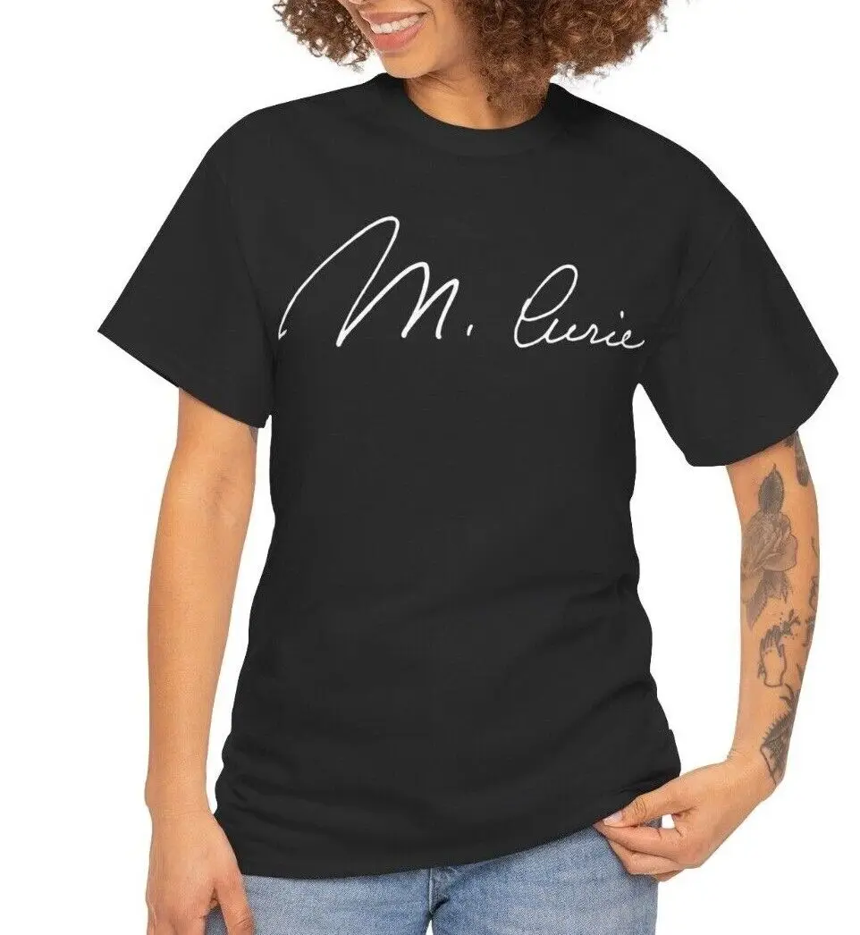 Marie Curie Signature T-Shirt - Perfect Gift for Science and Tech Enthusiasts