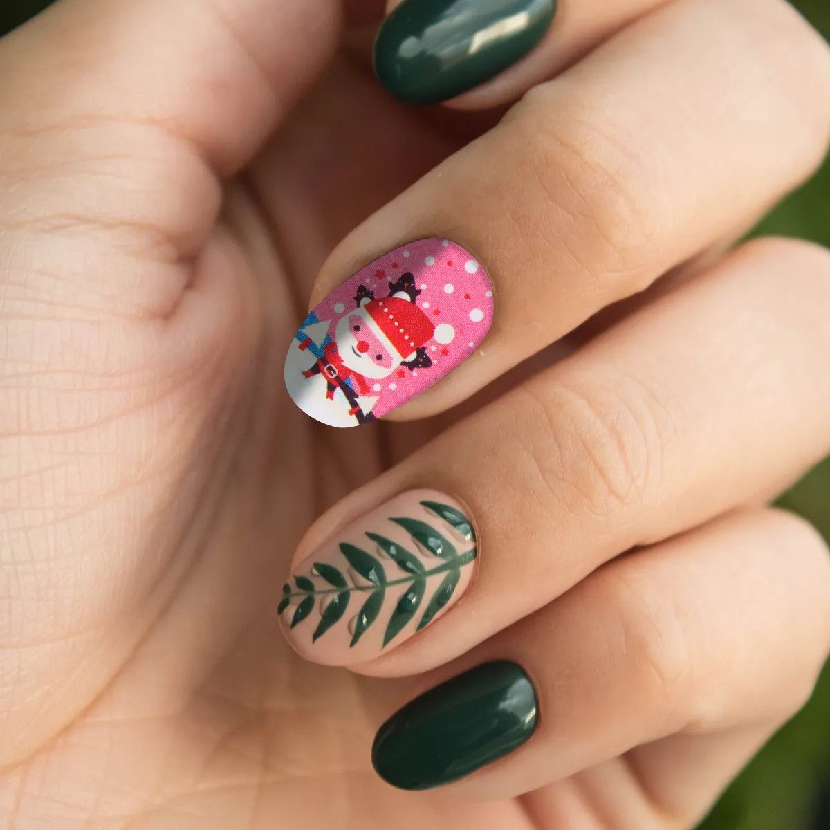 

45 Sheets Christmas Nail Stickers Women Art Decals Removable DIY Decoration Home Use Party Accessories