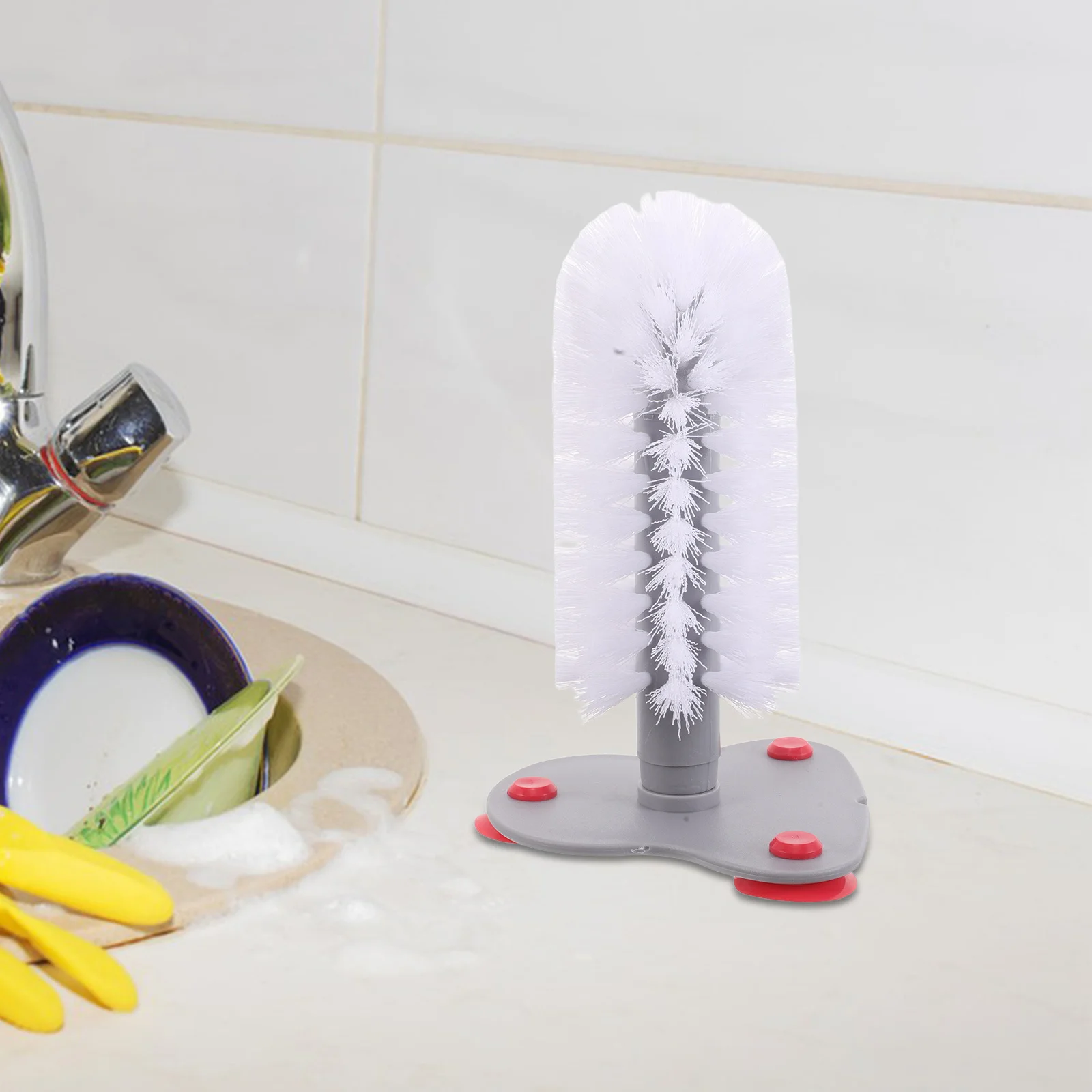 

Turtle Cleaning Brush with Suction Cup Sturdy Mounting on Glass Surfaces Effective Debris Removal Soft Bristles Turtle Tank