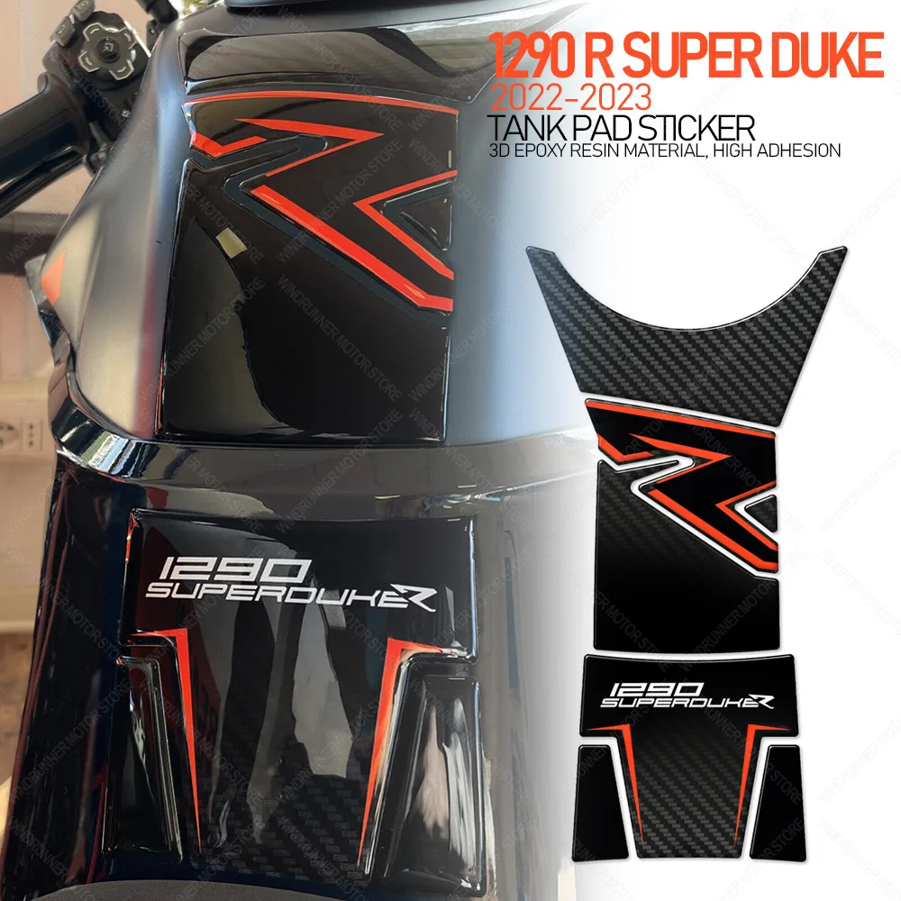 

Motorcycle Waterproof Protection Sticker Tank Pad Stickers 3D Epoxy Resin Protective Sticker For 1290 R Super Duke 2022-2023