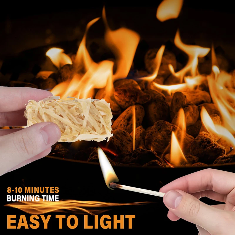 20/40/60pcs Natural Fire Starter,Wax Wood Stick,Suitable for Campfires 2