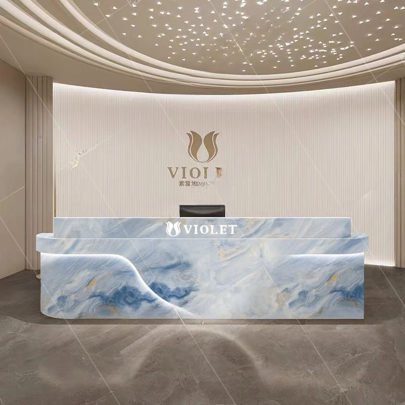 

Прием Balie Профессиональная эстетика Красота Пиколы Стойка регистрации Форма Стол Набор Кассовый шкаф Магазин Мебель Подиум Подставка