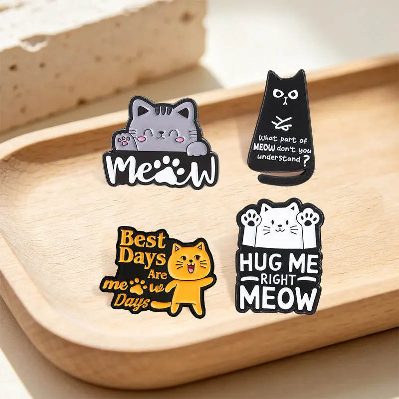 Cartoon Animal Brooches Fun Pins Rabbit Muscle Dog Horse Cat Bat Book Sea Lion Turtle Cute Metal Badge Jewelry Gift For Friend