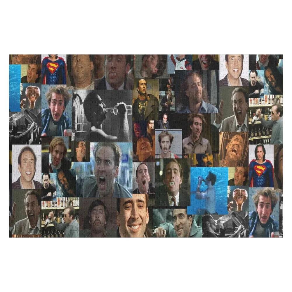 

Nicolas Cage Pattern - Nicholas Cage - Nick Cage Nic Jigsaw Puzzle Custom Name Child Toy Wooden Name Puzzle