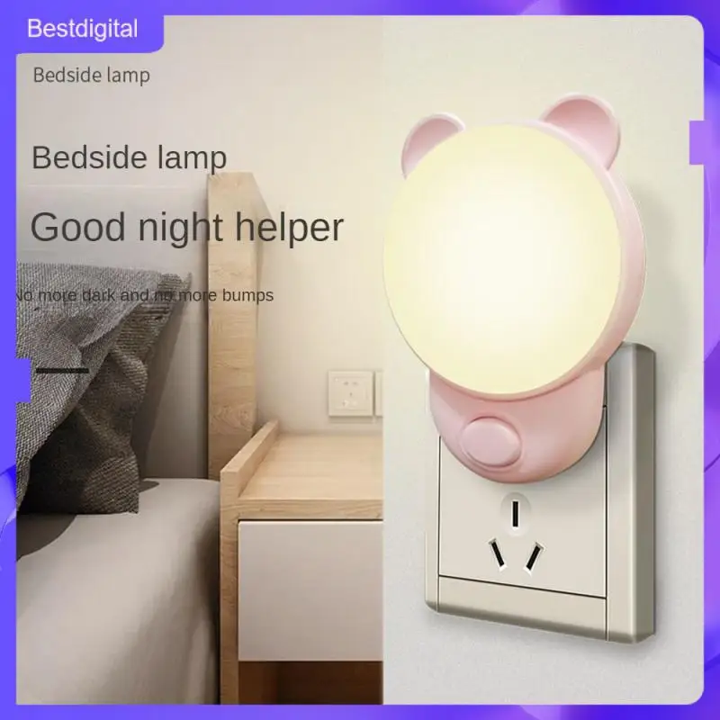 

Bedroom Bedside Lamp Energy Saving No Glare Flicker Small Night Lamps Eyes Protection Comfortable Led Night Light Long Endurance