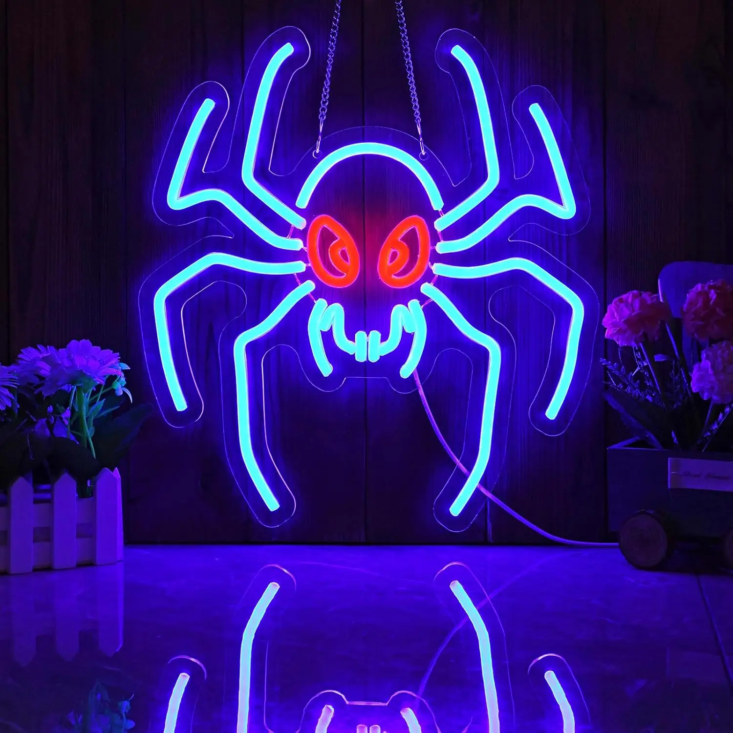 

Spider Neon Sign Art Wall Light USB LED Neon Light for Gaming Room Horror Movie Room Bar Bedroom Decoration Gift Night Light