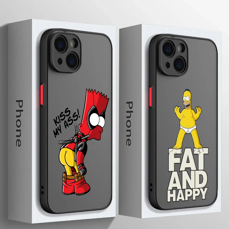 Grappig De S-Simpsonss Telefoonhoesje Voor Samsung S24 S23 S22 S21 S20 S10 Fe Note20 Note10 Plus Ultra Lite 5G Matte Transparante Hoes