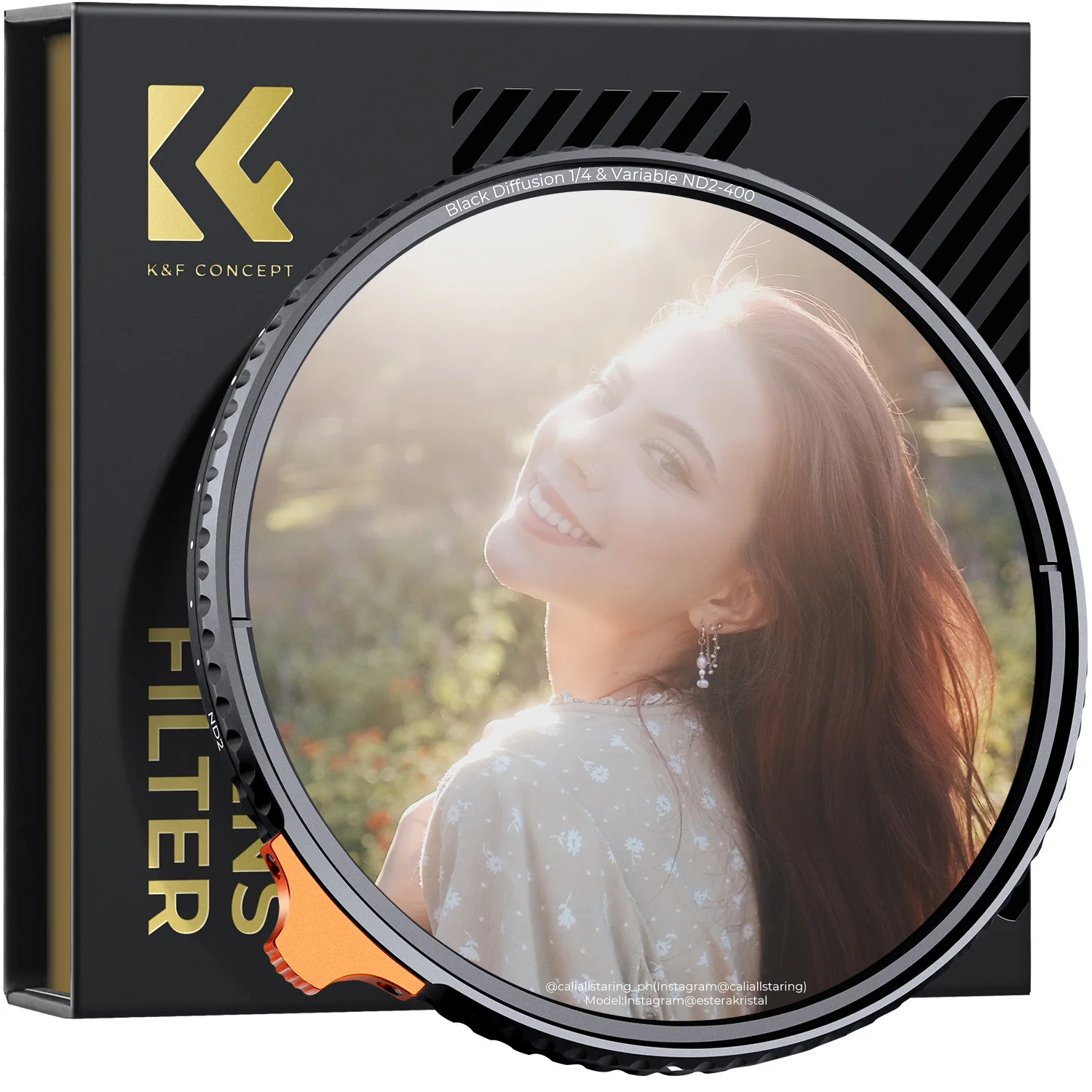 

K&F CONCEPT 2 in 1 Filter Black Mist 1/4 & ND2-400 Variable ND Filter with 28-layer Anti-reflection Green Film Nano-X Series
