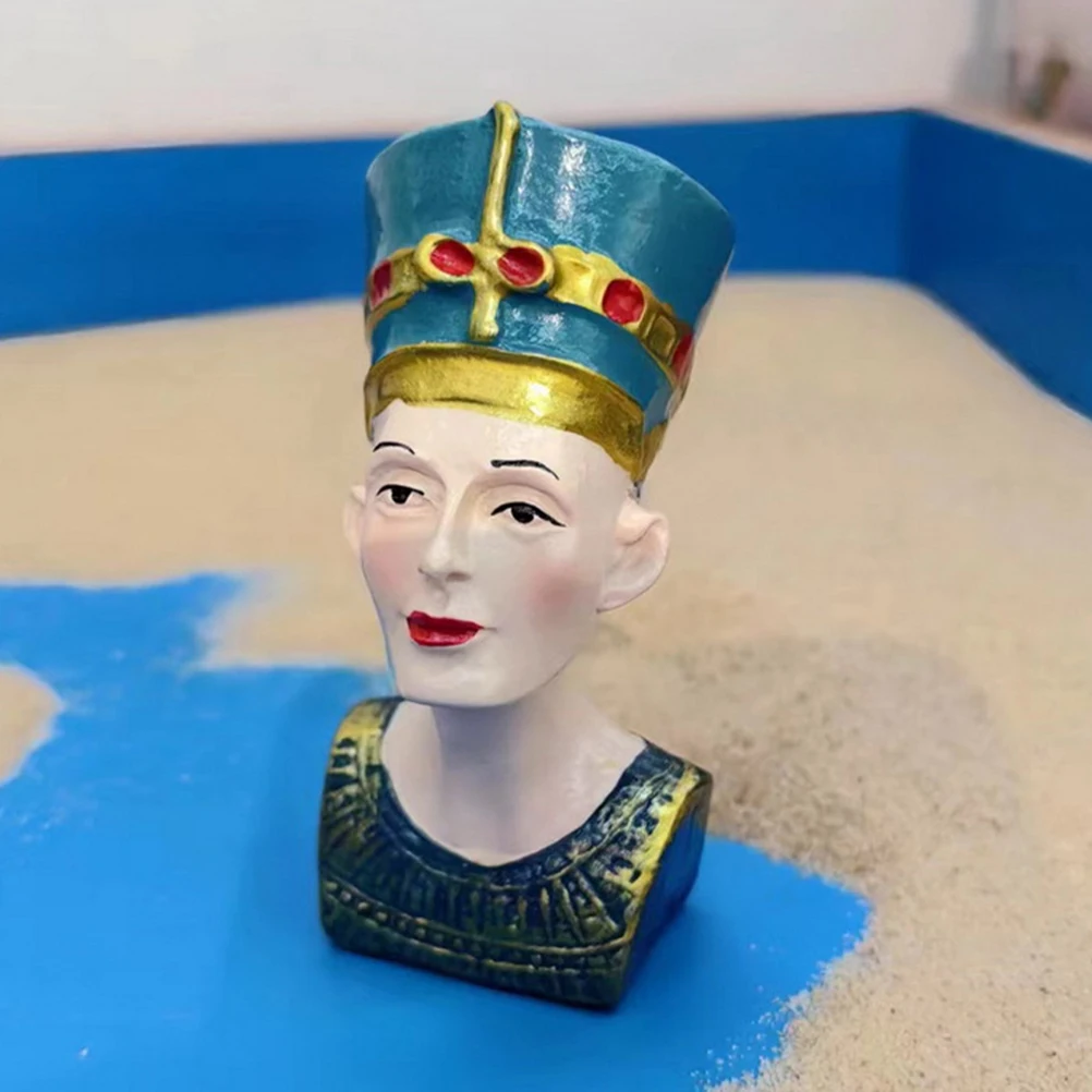 

2Pcs Resin Egyptian Queen Bust Ancient Statue Desktop Decoration Home Decor Egyptian Queen Bust Ancient Statue