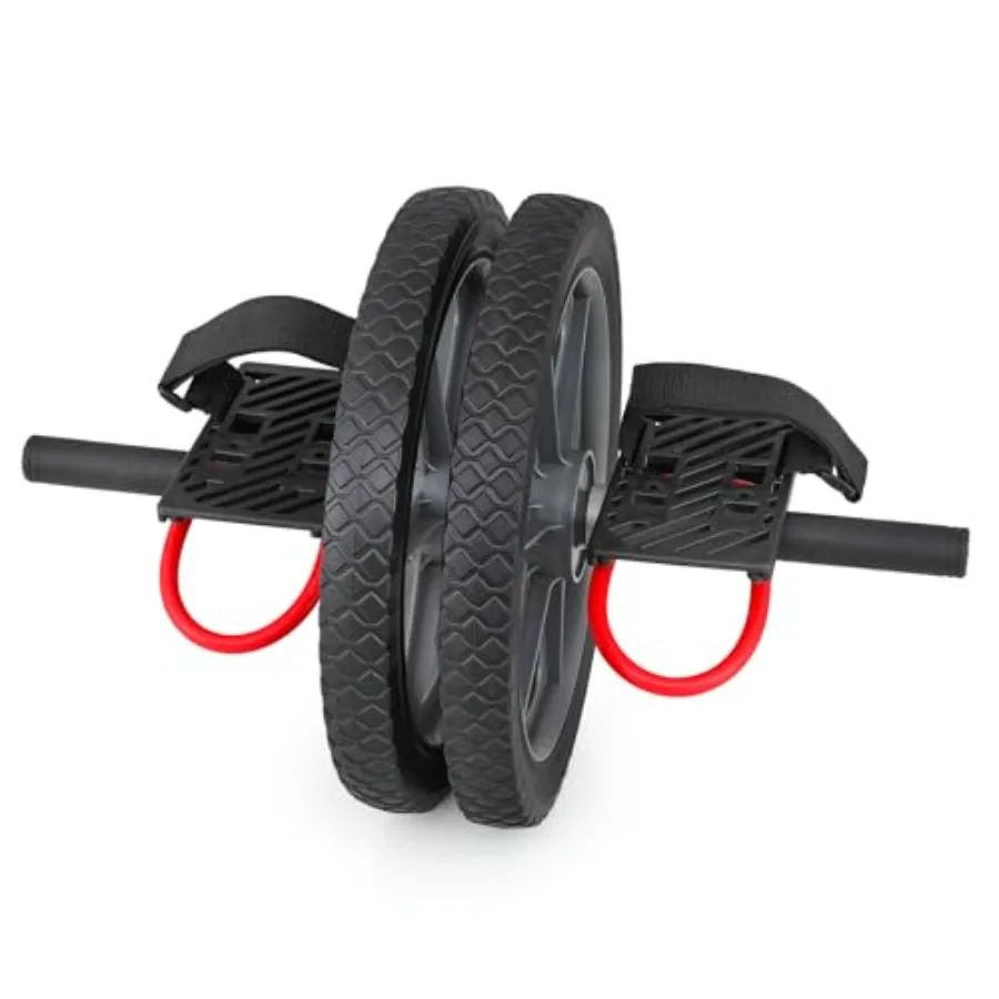 

Тренажер для пресса Ab Roller Wheel с ремнями для фиксации ног, для домашних тренировок, для мужчин и женщин, для укрепления мышц кора, черный