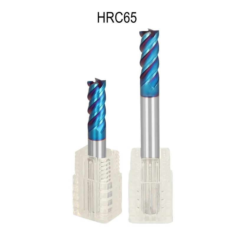 HRC65 4-12mm Fresa quadrata piatta in metallo duro 4 flauto, fresa per macchina CNC