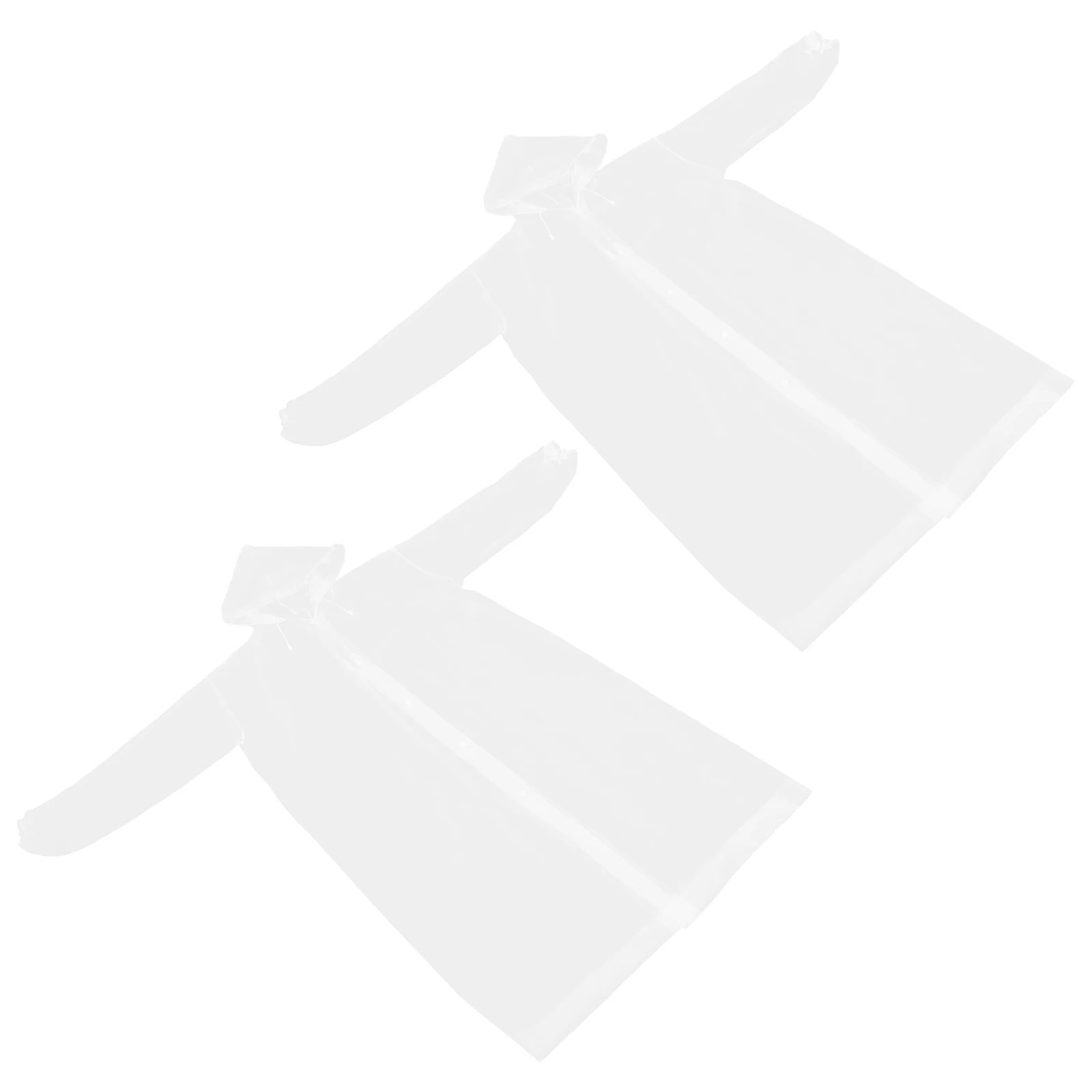 

2Pcs Adult Transparent Raincoat Eva Waterproof Long Poncho for Men Women Outdoor Travel Hiking Camping Reusable Portable