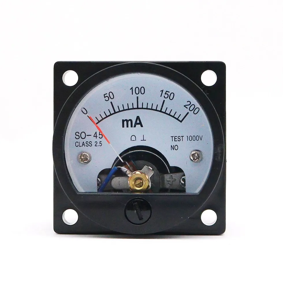 SO-45 AC milliampere meter pointer type instrument 5MA10MA20MA30MA50MA100MA 200MA 300MA 500MA