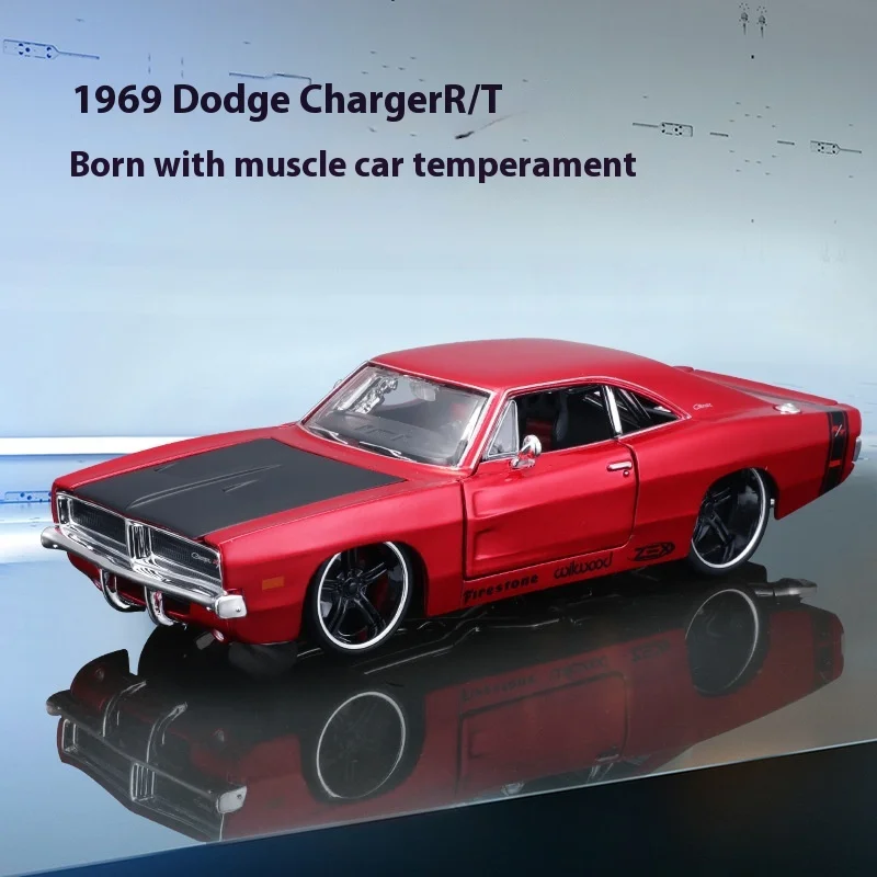 Dodge 1969 DGE chargerr/t Car Metal Maisto 1:24โมเดลรถยนต์อัลลอยด์สามารถเปิดได้ในหลายสถานที่เพื่อรวบรวมของขวัญ