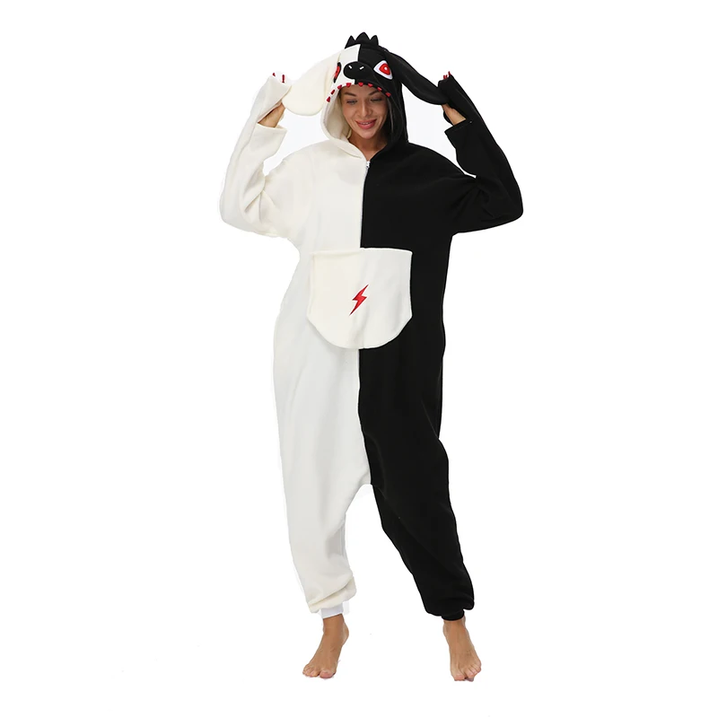 

Women Onesies Cartoon Kigurumi Monokuma Cosplay Costume for Halloween Christmas Outfits Full Body Pijamas Sleepwear Jumpsuit
