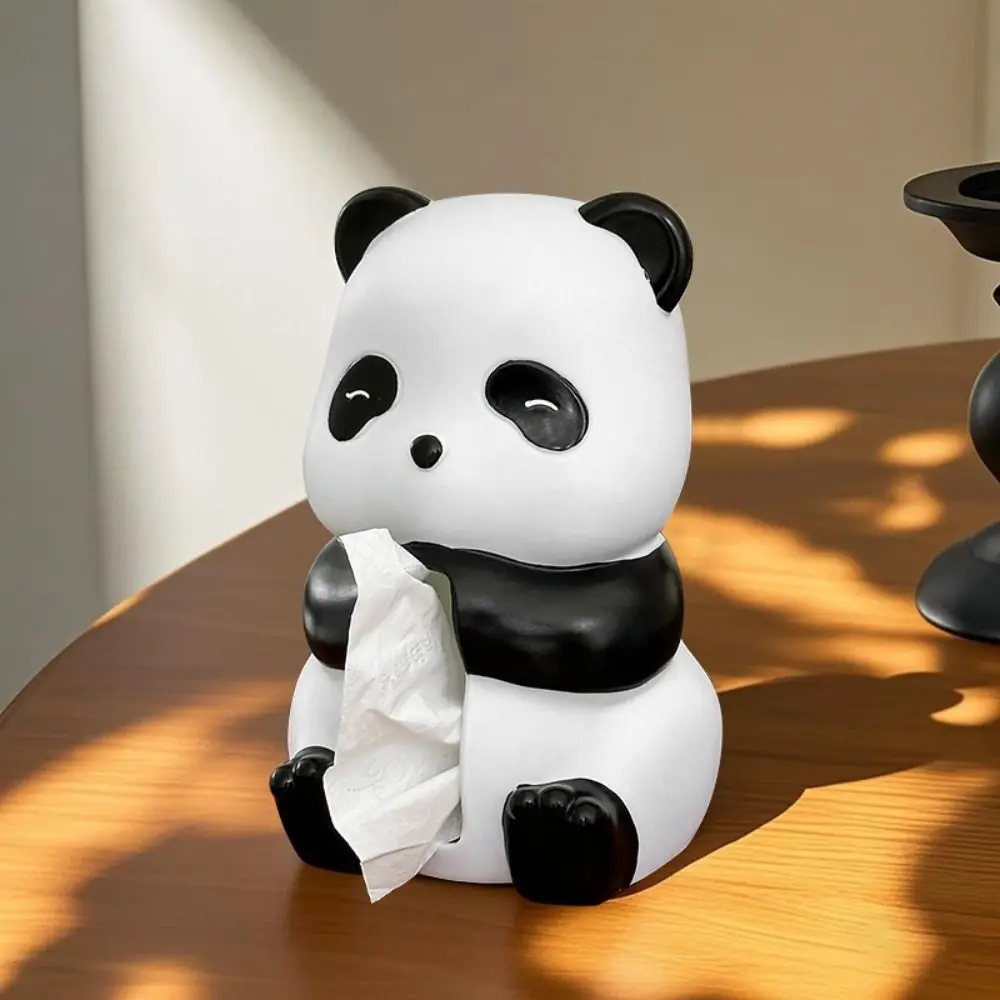 

Durable Panda Paper Towel Case Cute Cartoon Tissue Storage Box Large Capacity Multi-functional Paper Container Dining Table