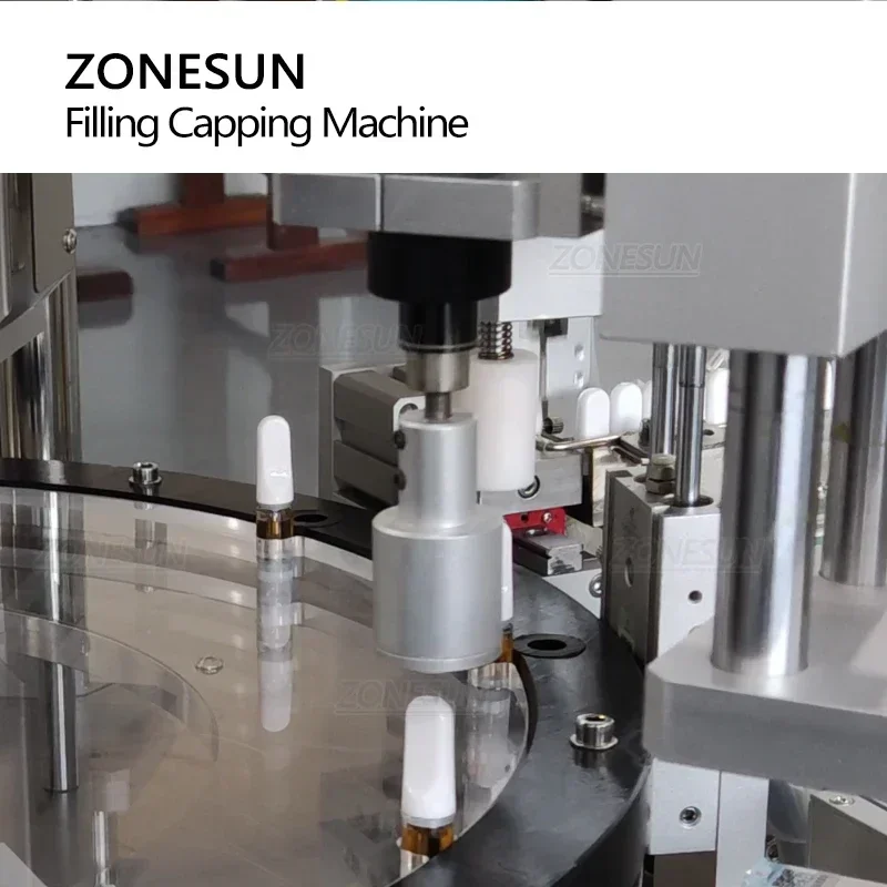 ZONESUN ZS-EL450 Tappatrice automatica per riempimento di liquidi per imballaggi di fiale atomizzatore di olio a dose piccola