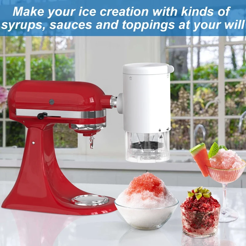 1 SET Shaved Ice And Snow Cone Attachment For Kitchenaid Stand Mixer Ice Shaver Machine For Kitchenaid Stand Mixer