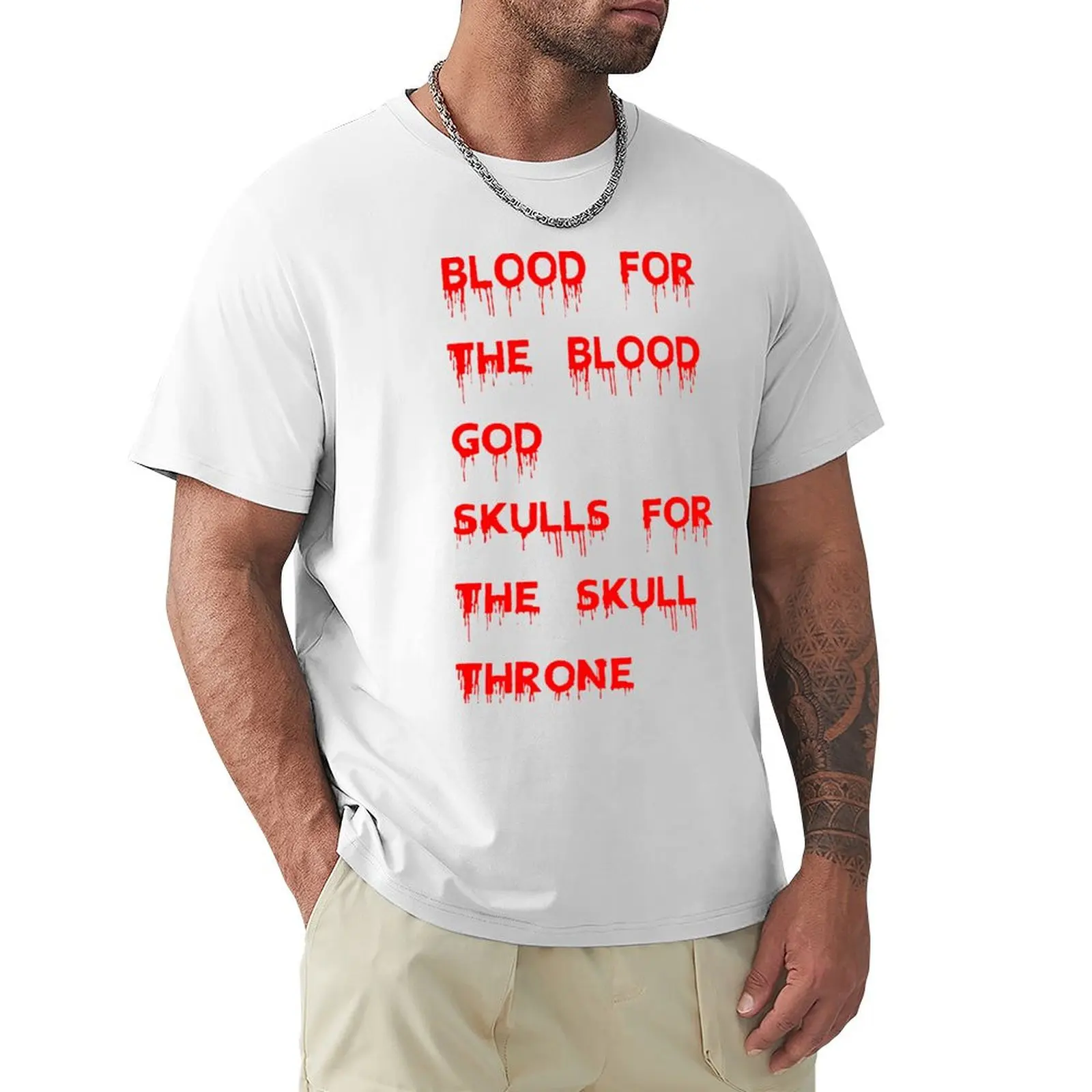 

Khorne blood god T-Shirt new edition Short sleeve tee oversized t shirts for men