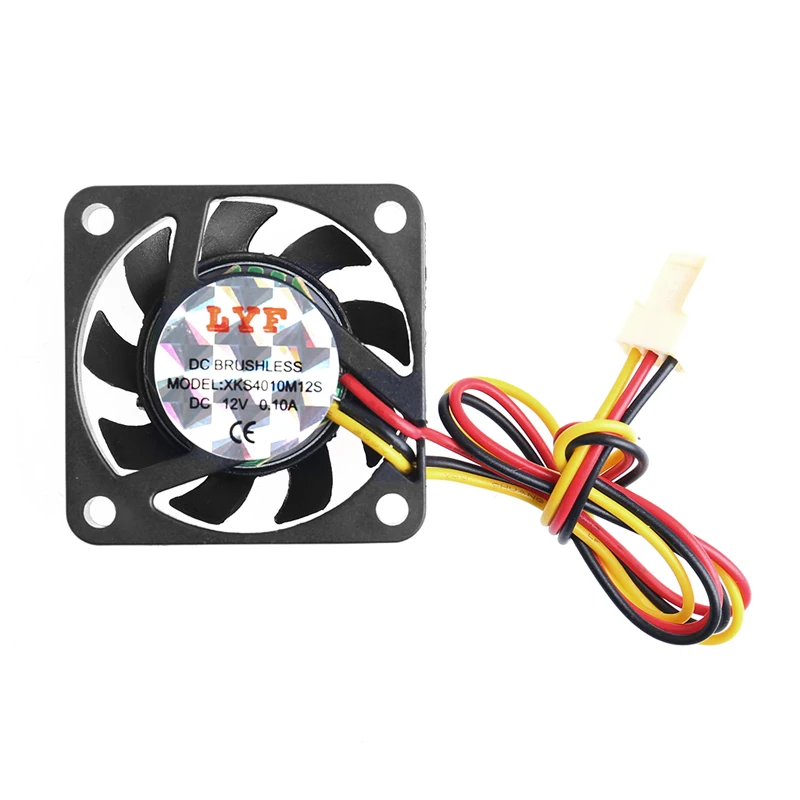 Y1UB for DC 12V 0.10A 3-Pin 40x40x10mm PC Computer CPU System Brushless Cooling Fan 4