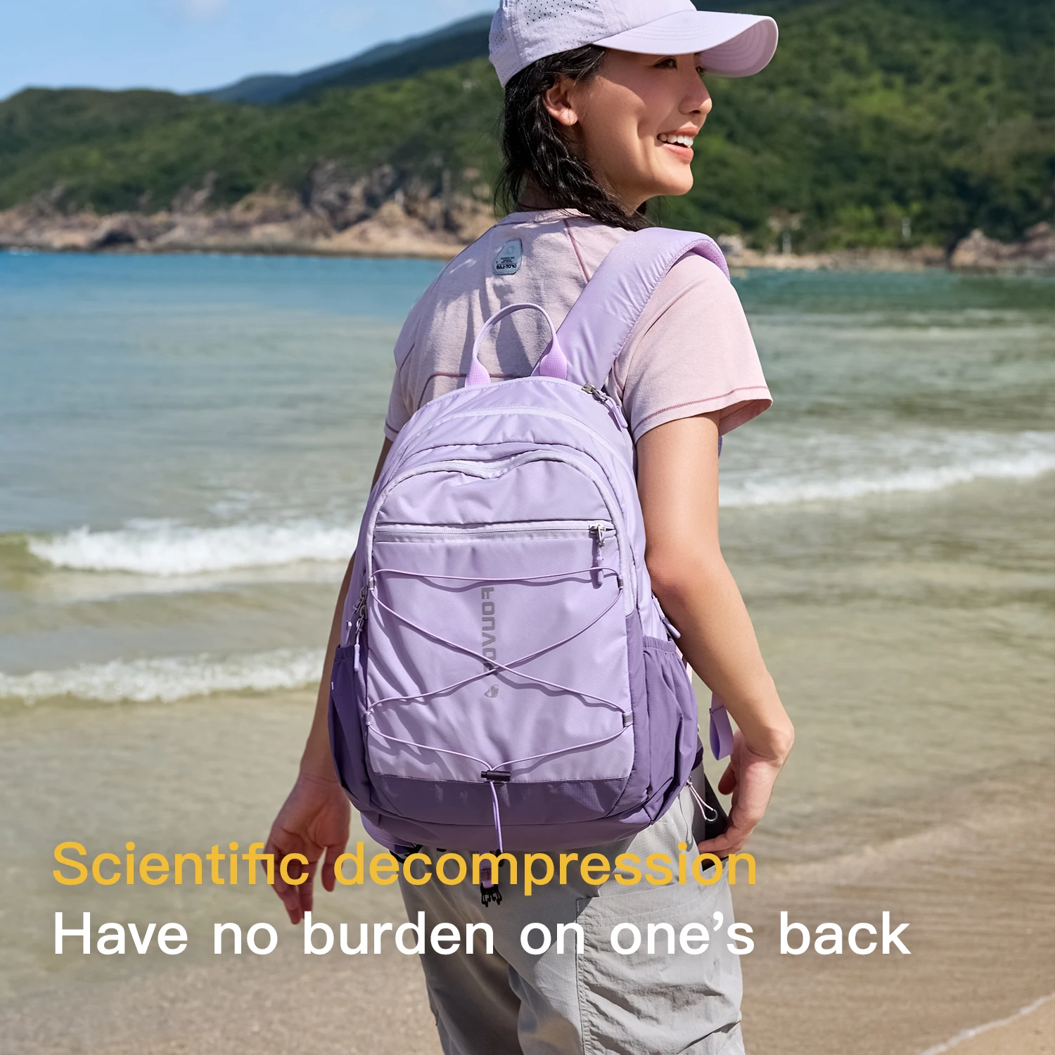 EPOL Lightweight Outdoor Backpack Water‑Resistant Adventure‑Style Bag Hiking Cycling Large‑Capacity Commute School Bag 3100-12