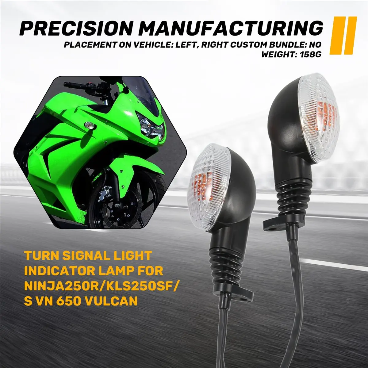 【~ NEW N21R】Turn Signal Light Indicator Lamp for NINJA250R/KLS250SF/S VN 650