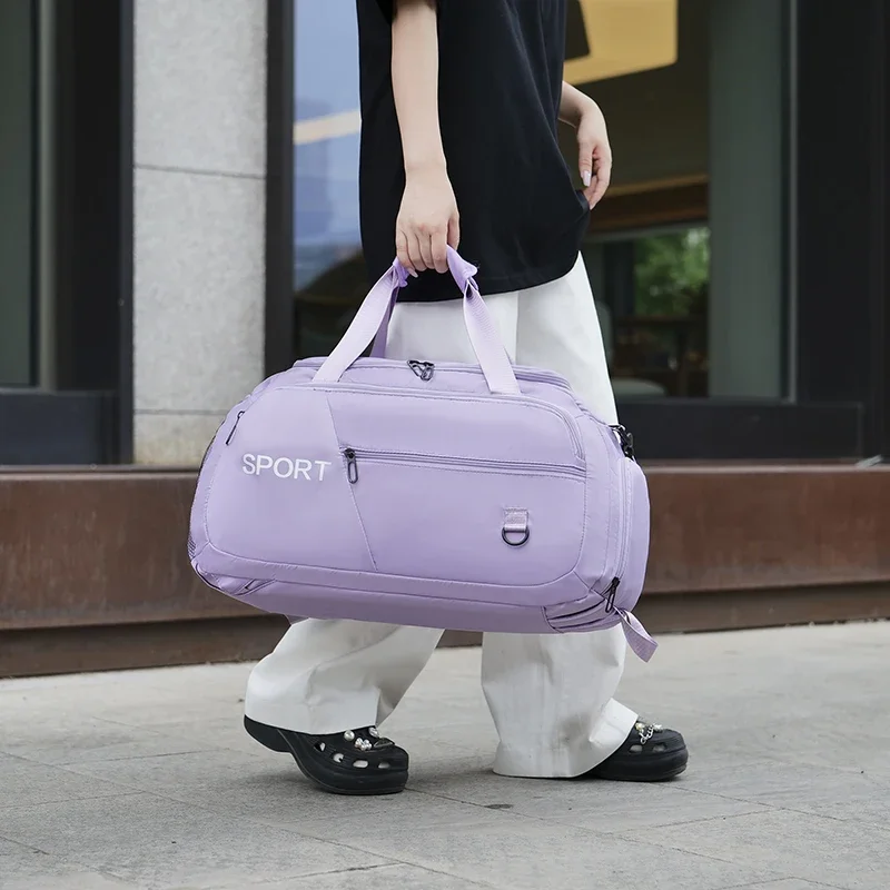 

Fashionable Girls Women Travel Sports Shoulder Strap Crossbody Bags Portable Gym Multifunction Satchel Handbag With Big Pockets