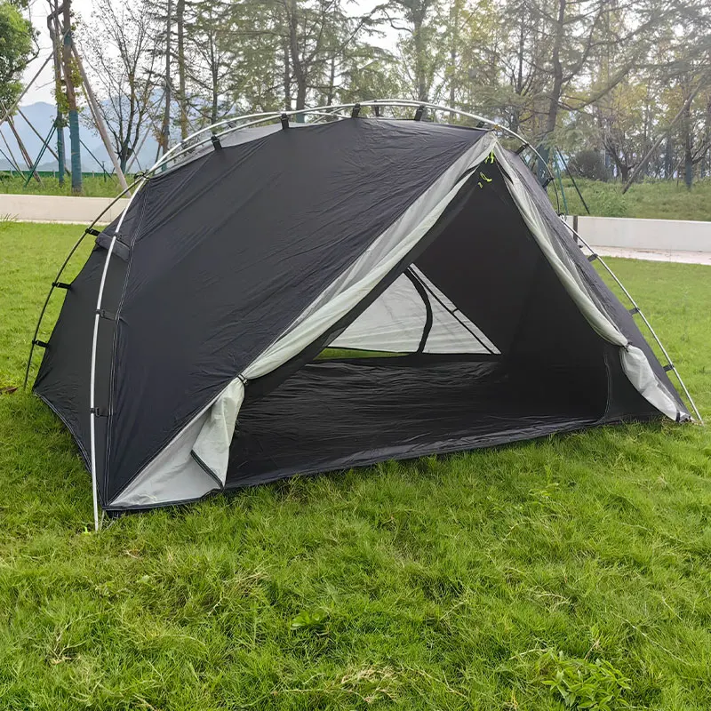 Double layer camping tent for 2 people, light tent for fishing, hiking, tourist, pu4000, Ultralight Tents with Aluminum Poles