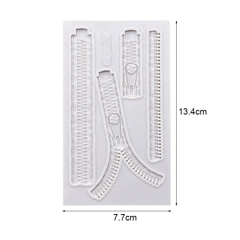 Silicone Mold Zipper Shapes Fondant Cake Chocolate Candy Jello Silicone Decorating Tools