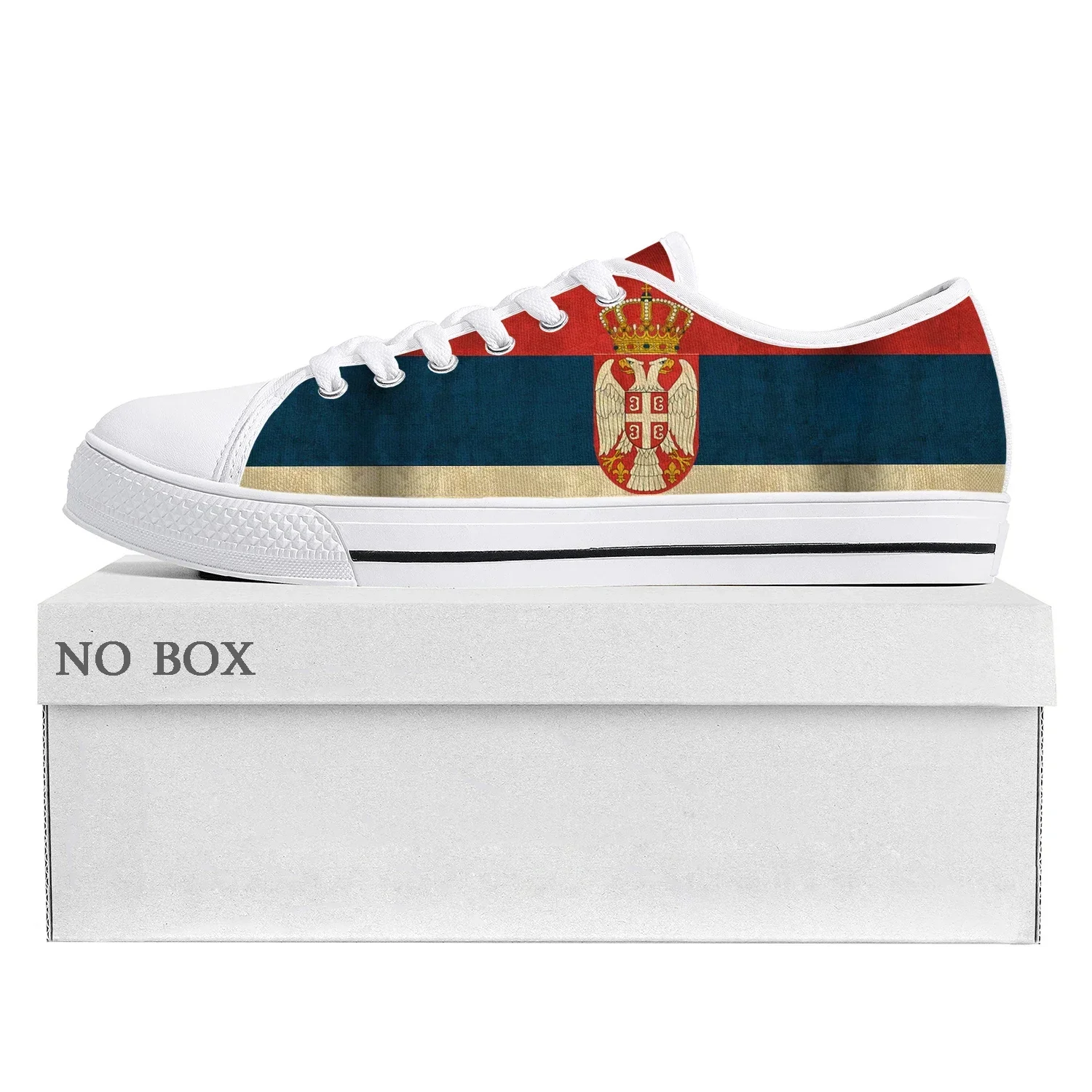 Serbian Flag Low Top High Quality Sneakers Mens Womens Teenager Canvas Sneaker Serbia Prode Casual Couple Shoes Custom Shoe