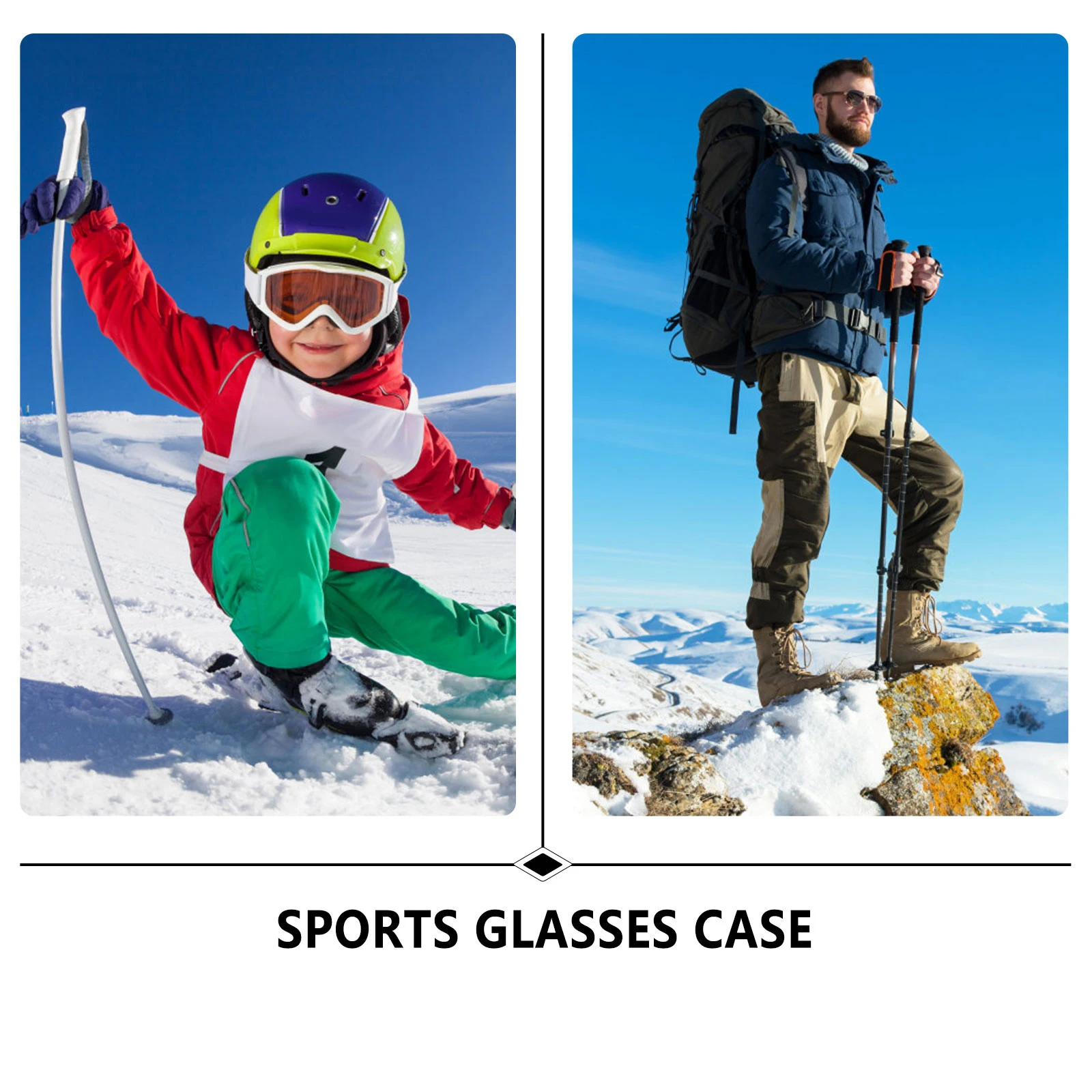 

Ski Goggles Storage Box Large Size EVA Shockproof Durable Protective Case For Snowboarding Cycling Glasses Box