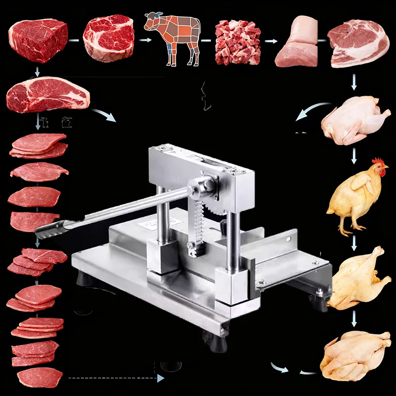 دليل اللحوم المجمدة العظام المنشار قطع آلة تقطيع الساق القاطع الأسماك الأضلاع العظام الشريط المقصلة آلة قطع #1