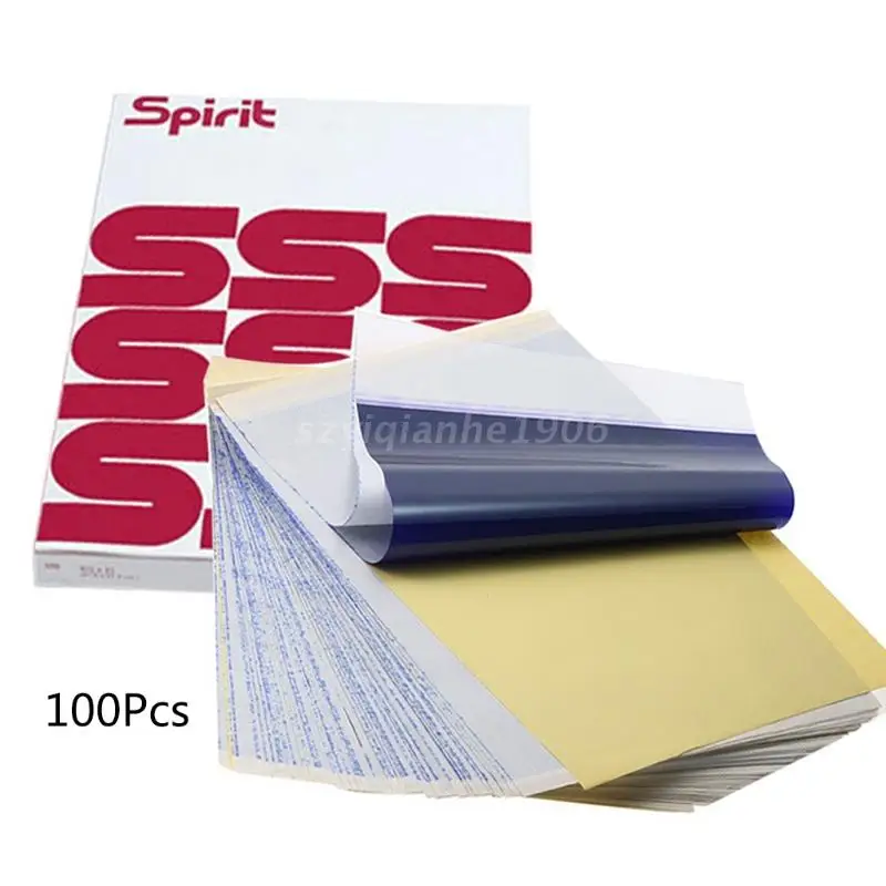 Pochoir thermique A4 en carbone, 100 feuilles de papier de transfert pour tatouage, livraison directe