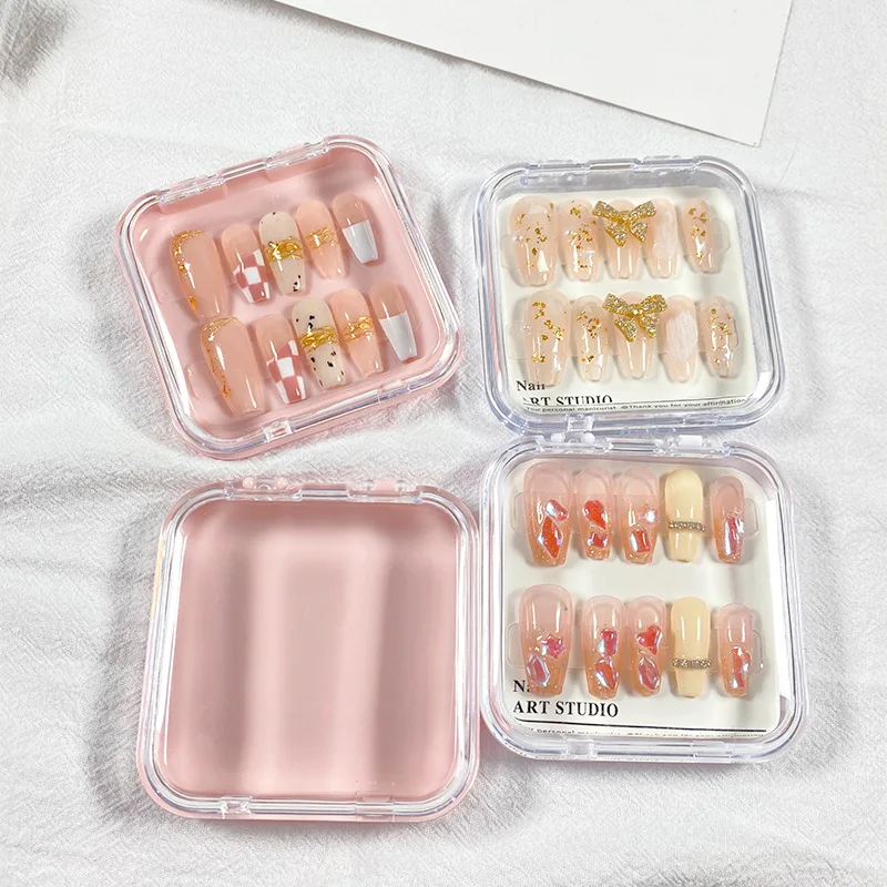 Exquisite Transparent Plastic Packaging Box Nail Enhancement Storage Jewelry Necklace Display Gift Box