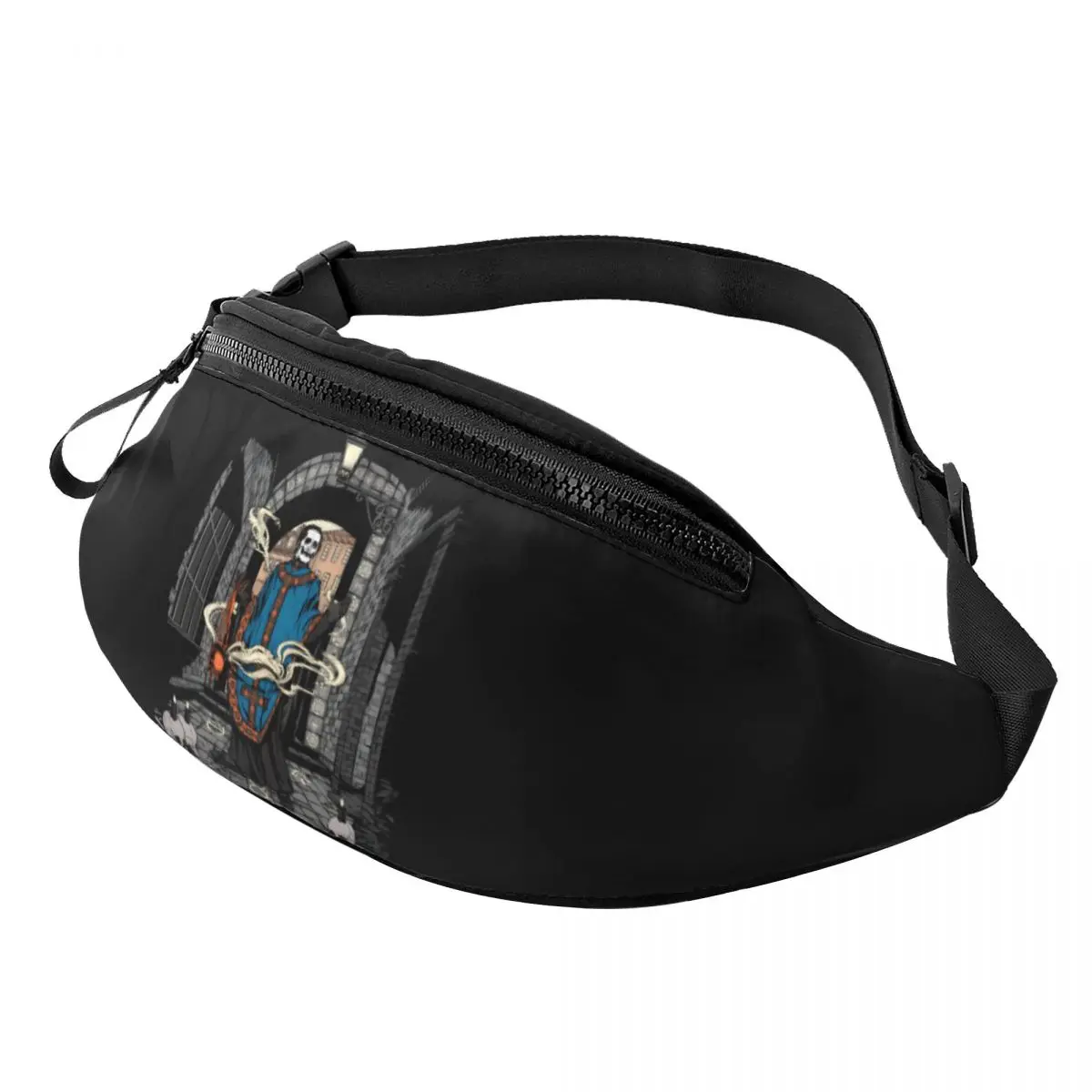 

Custom Vintage G-Ghosts Rock Brand Fanny Pack Men Women Casual Heavy Metal Crossbody Waist Bag for Hiking Phone Money Pouch