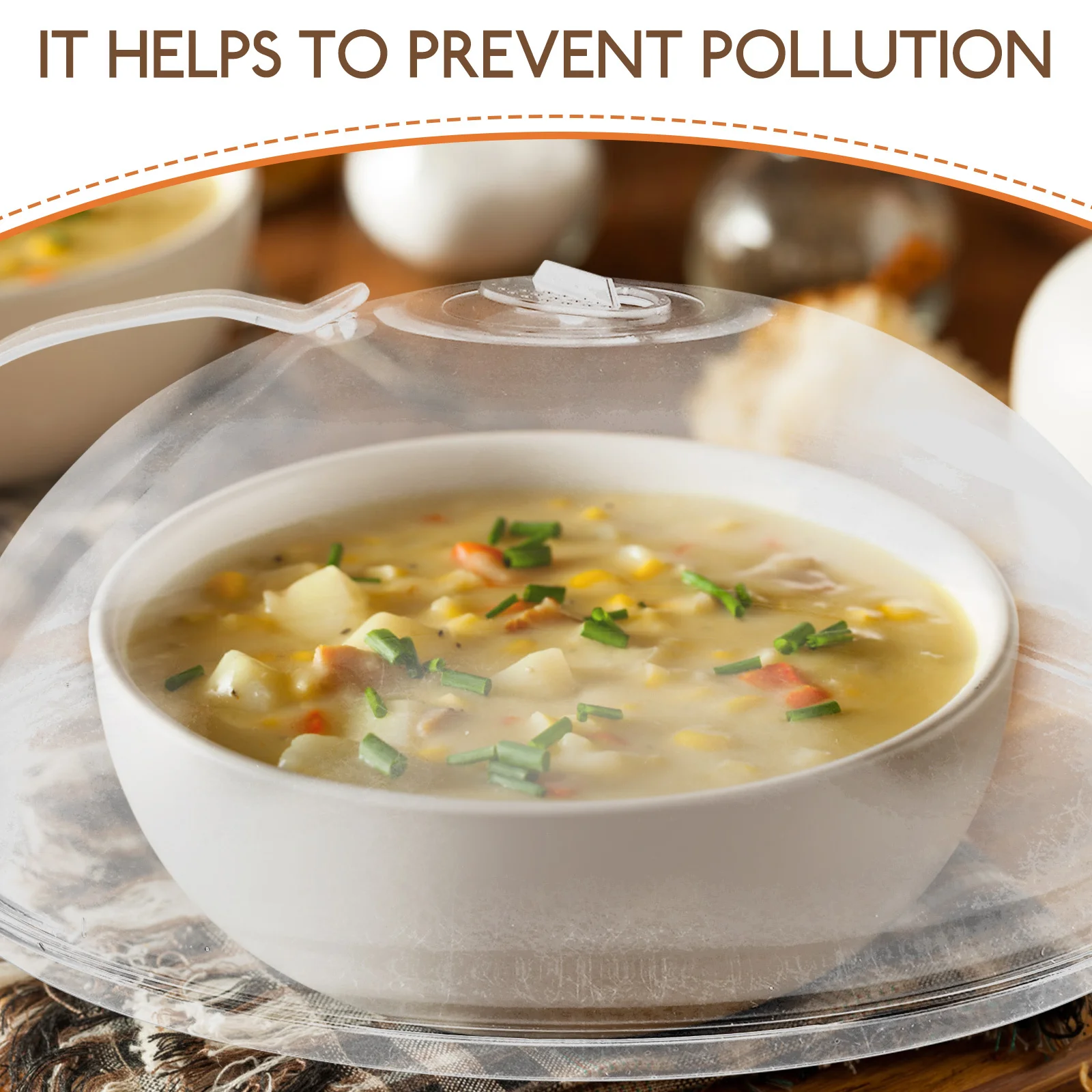 

Microwave Splatter Cover Reusable Clear Anti-Oil Splash Guard For Food Storage Bowl Plate Pot Dust Cover High-Temperature