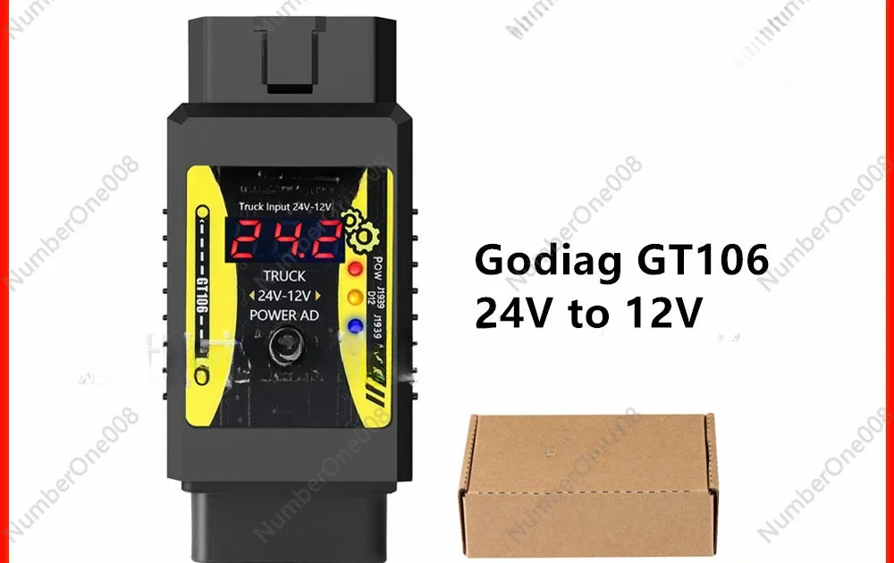 Godiag GT106 Large Truck Truck Bus Heavy Duty Truck OBD Diagnostic Head Power Supply 24V To 12V Buck