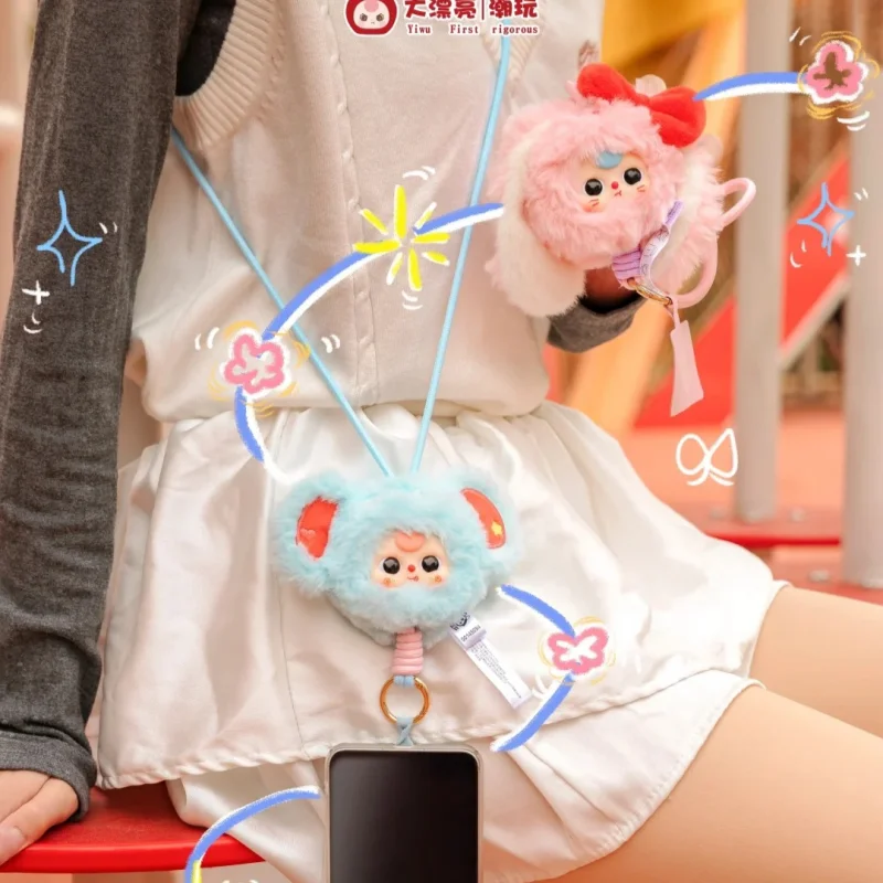 Tersedia Baru Asli Bayi Tiga Telepon Lanyard Seri Kotak Buta Vinil Lembut Gambar Lucu Koleksi Hadiah Anak-anak Hadiah Mainan Liontin