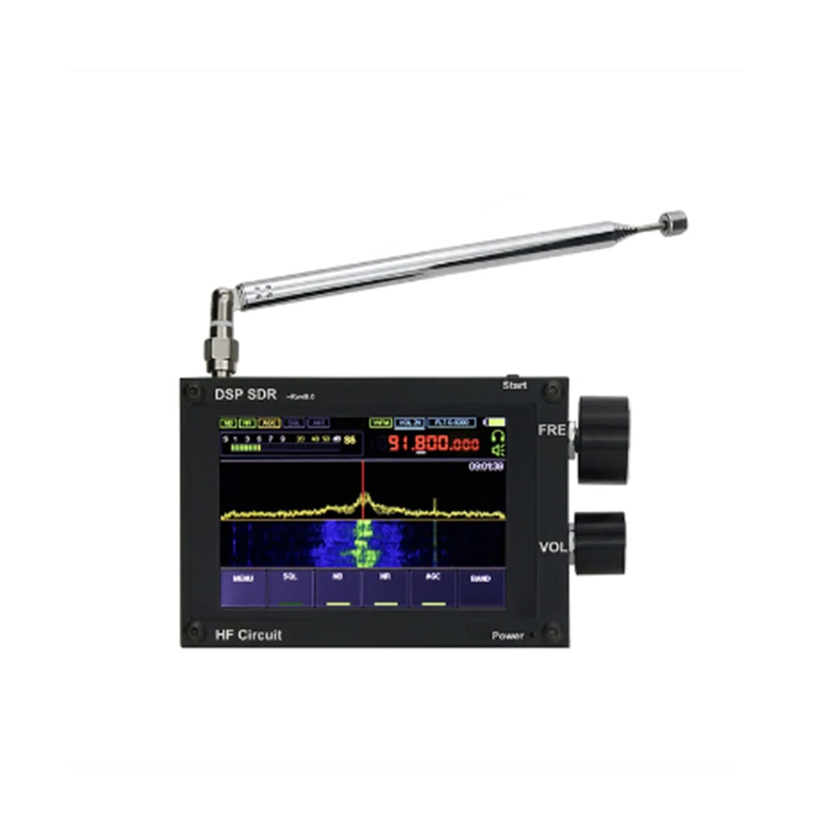 50KHz-2GHz Malachite-DSP1 SDR Receiver Malachite DSP Software Defined Radio 3.5Inch Display Battery Inside Firmware