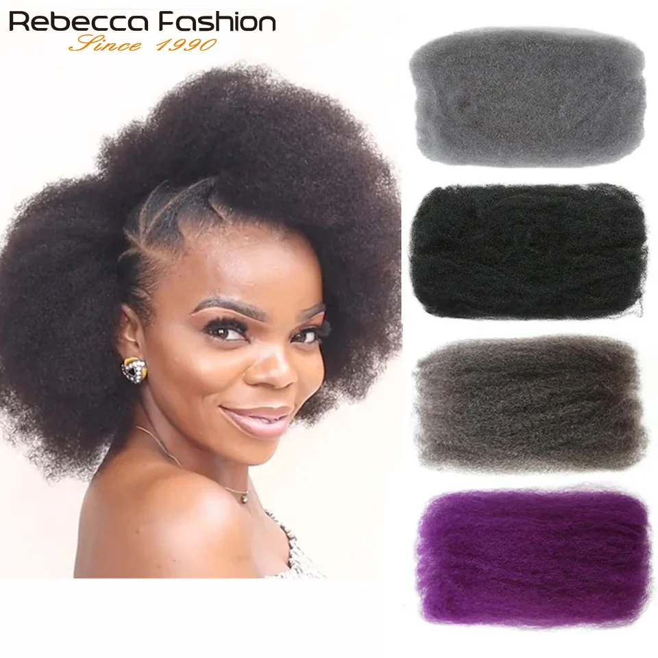 Natural Afro Kinky Bulk Braiding Hair Extensions by Rebecca - Lightweight, Natural Look, Ideal for Professional & Casual Styling