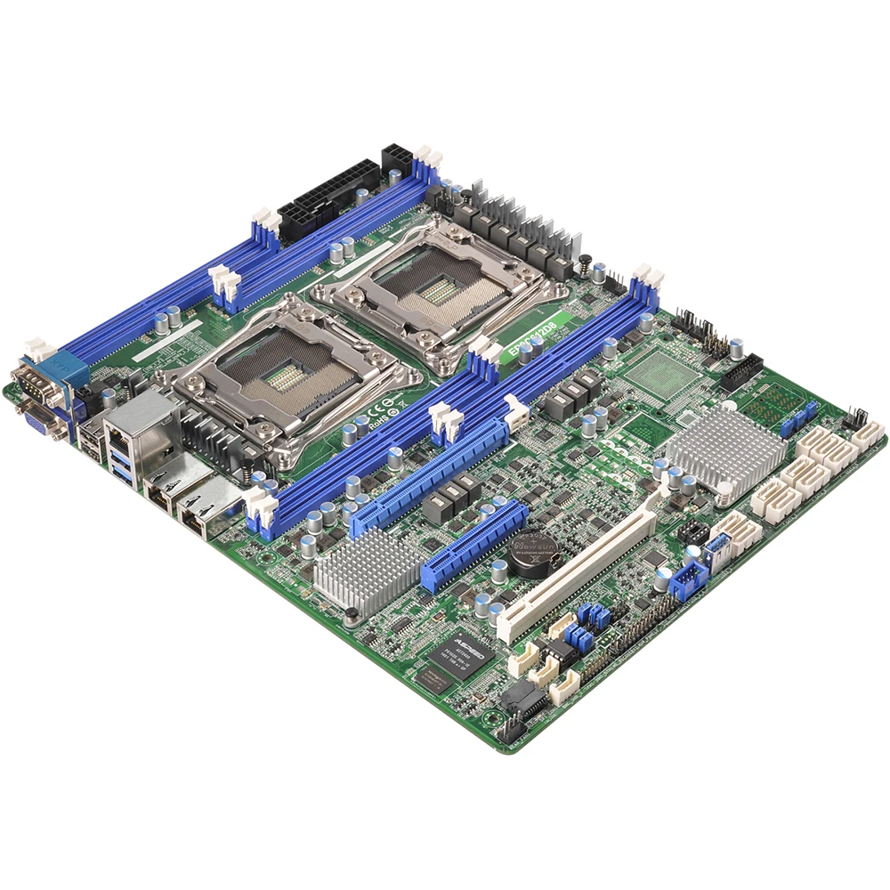 Server Motherboard For ASROCK DDR4 ATX Support R3 E5-2600/4600 V3 EP2C612D8