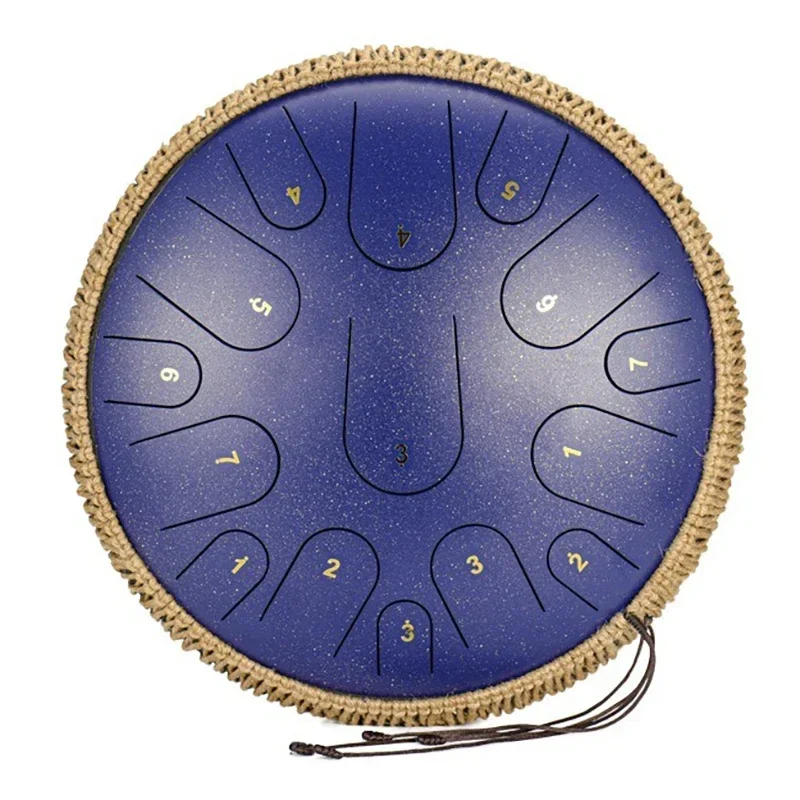 

Steel Tongue Drum 14 Inch 15 Notes C Key Ethereal Drum Yoga Meditation Sound Healing Music Drums Beginner Percussion Instruments