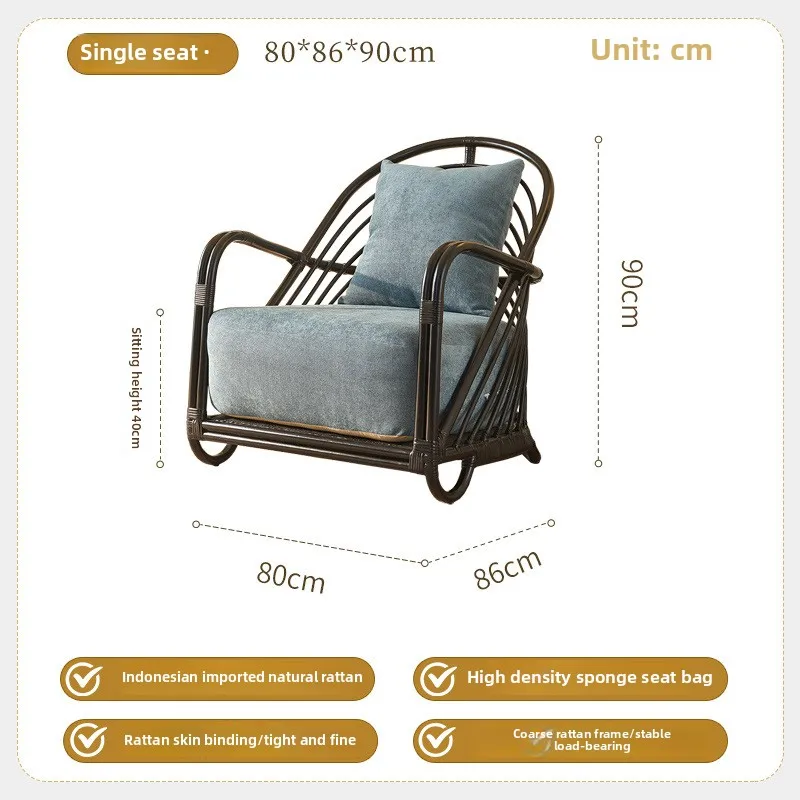 Balcony Armrest Back Chair Hotel B & B Sofa Chair Coffee Table