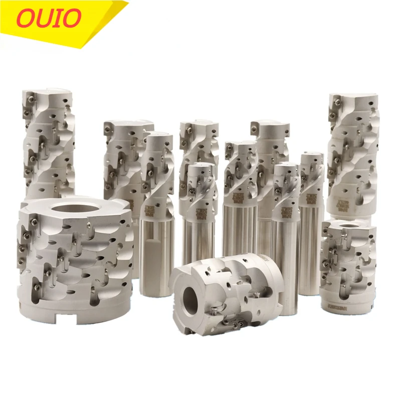 OUIO 300R 400R Roughing End Mills Multi-edge fast cutting corn milling cutter for CNC  APMT1135 APKT1135 APMT1604 Carbide Insert