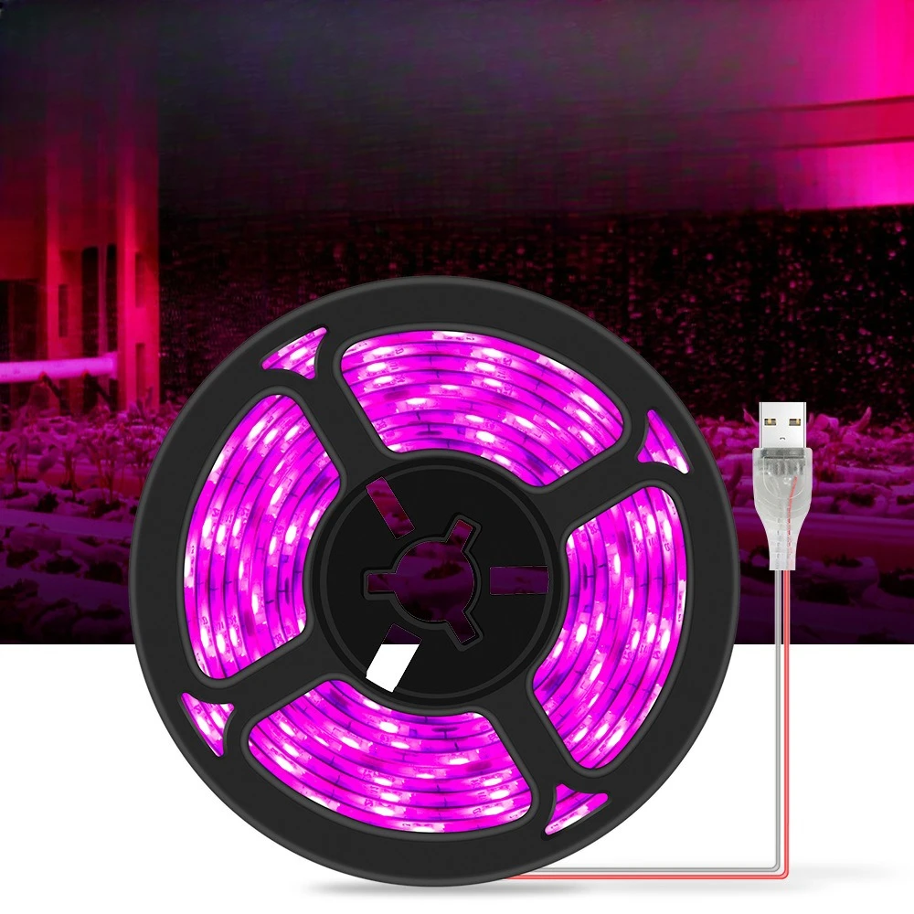 Luce per la crescita delle piante a LED di vendita calda, luce per piante impermeabili per interni a spettro completo con luce di riempimento per piantagione succulenta USB