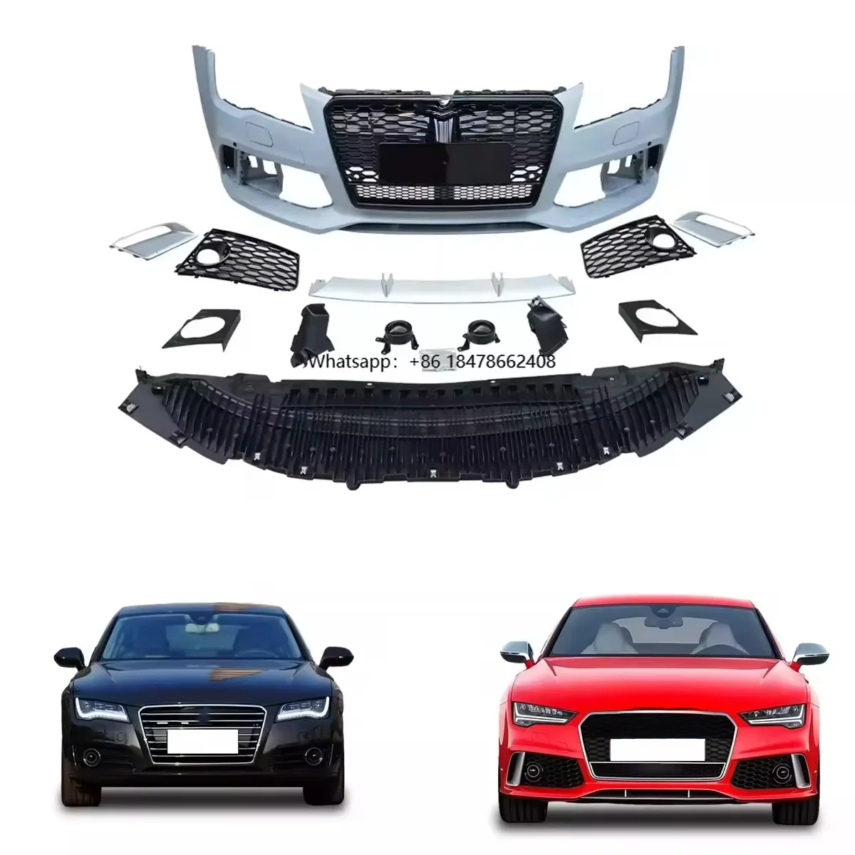 

Car Body Kit A7 C7 S7 to RS7 Front Bumper Kit for 2011 2012 2013 2014 2015 2016 2017 2018 RS7 Style Front Bumper Kit