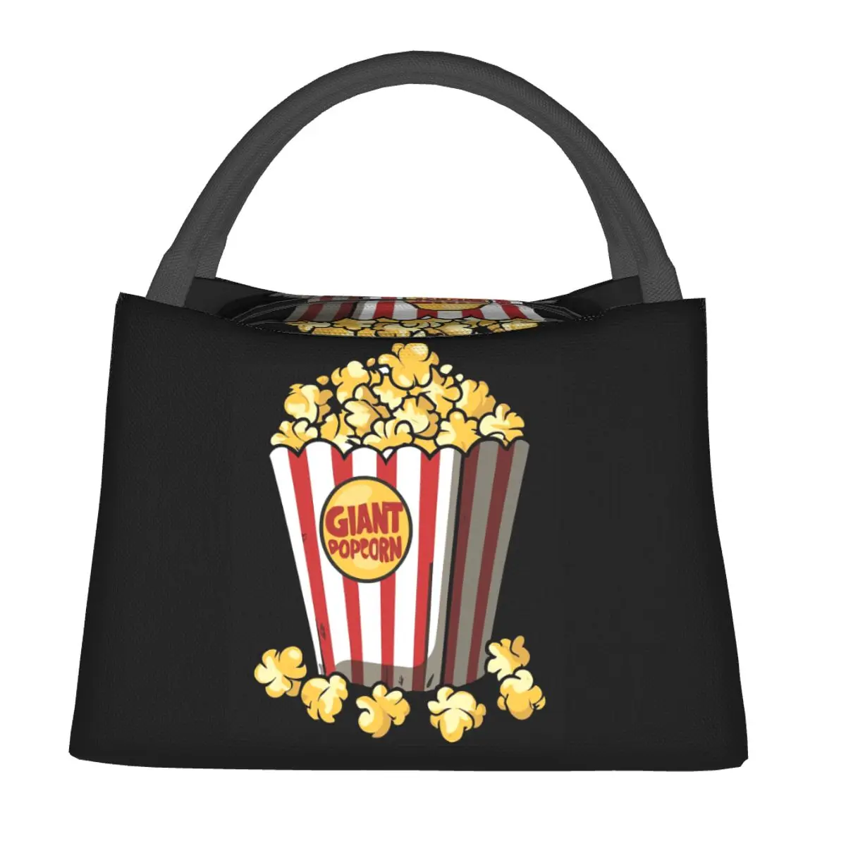 National Popcorn Day January Lunch Bags Insulated Bento Box Lunch Tote Picnic Bags Cooler Thermal Bag for Woman Student Office