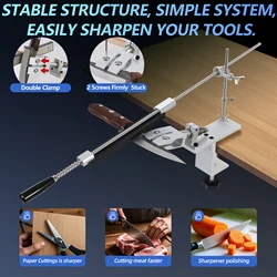 360° Flip Fixed-Angle Knife Sharpener System  Aircraft-Grade Aluminum Whetstone Kit | Pro Kitchen Tool Sharpening Solution