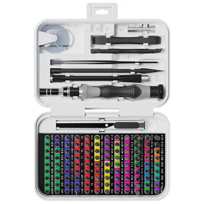Cacciavite di precisione manuale portatile originale 132 in 1 Set completo di strumenti di riparazione per orologi per telefoni cellulari