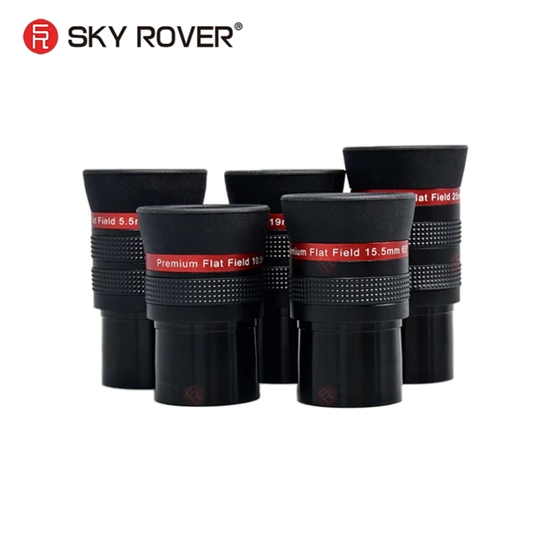 

SKY ROVER Astronomical Telescope Accessories, Flat Field Eyepiece, 1.25inch, PF, 5.5mm, 10.5mm, 15.5mm, 19mm, 25mm